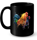 Hen and Rooster Splash Mug